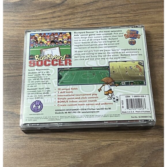 Backyard soccer Junior sports MLS edition Shelf197 VINTAGE PC Game ML276 - Picture 3 of 6